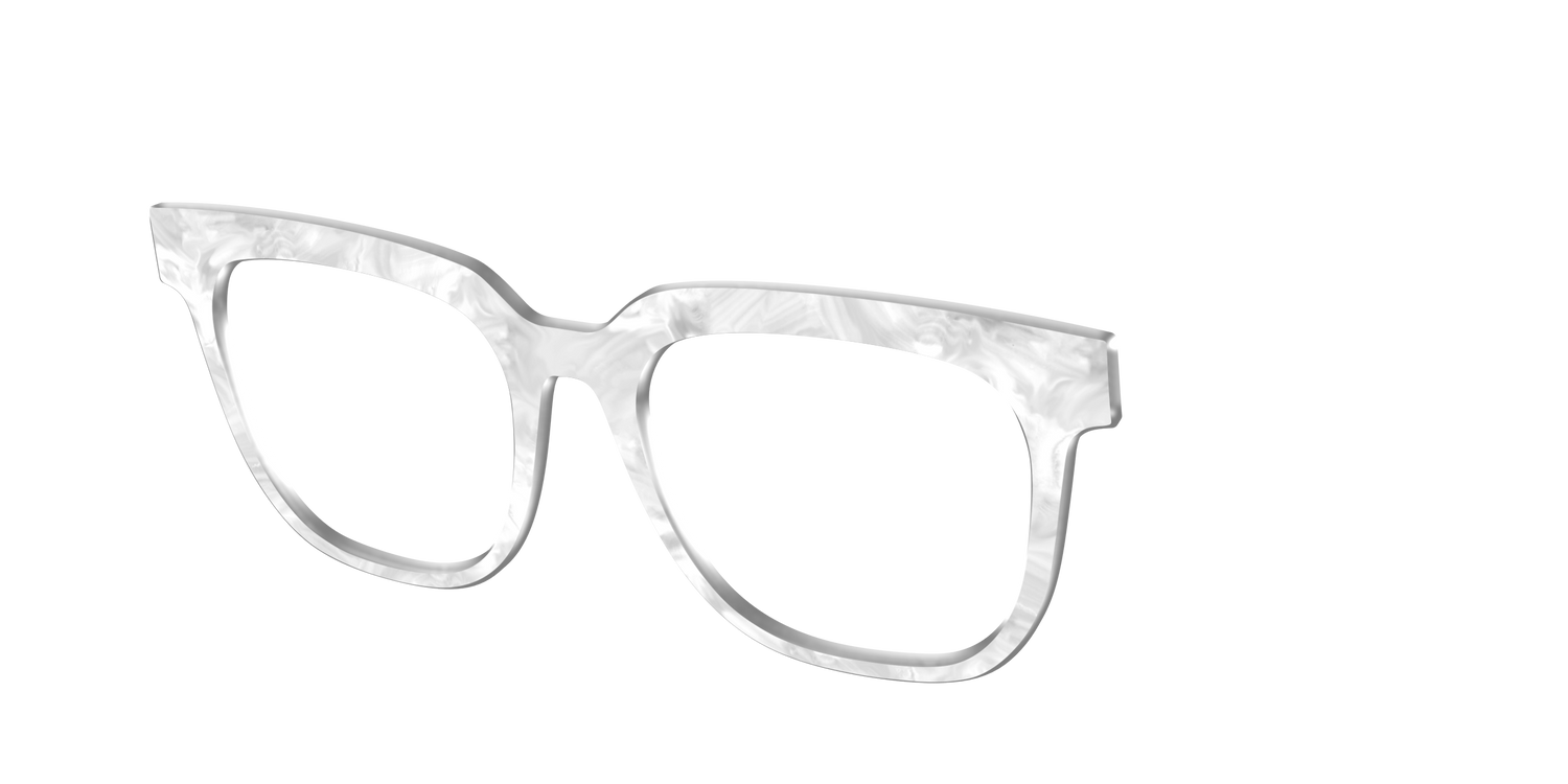 The White Pearlescent - Angle Top Image - Pair Eyewear