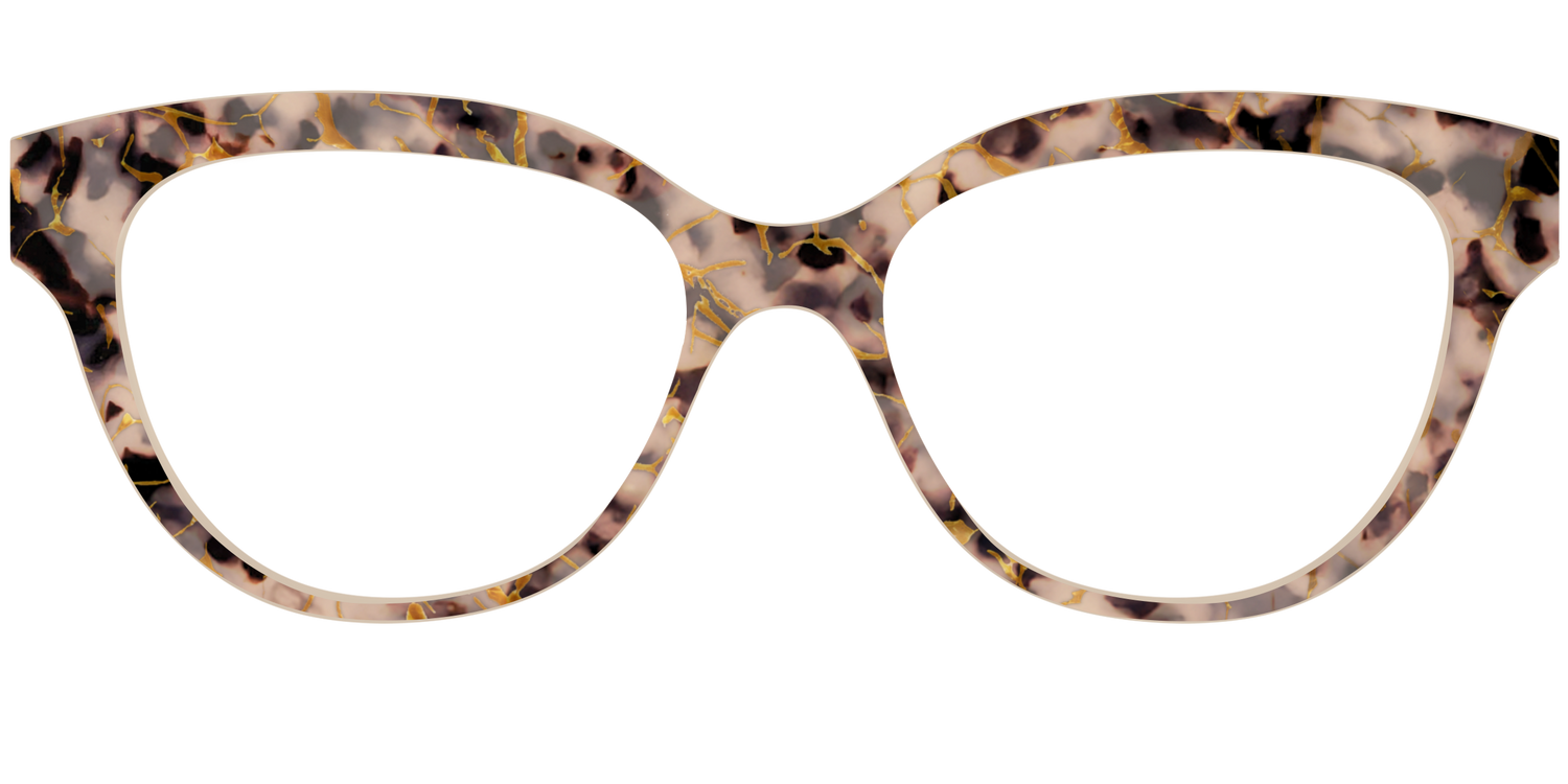 The Almond Tortoise with Gold Streaks - Front Top Image - Pair Eyewear