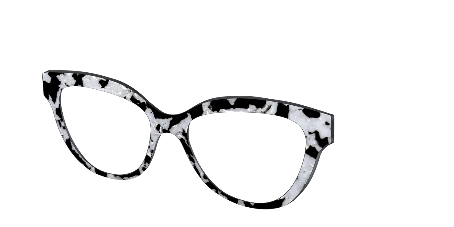 The Black & White Pearl Tortoise - Angle Top Image - Pair Eyewear