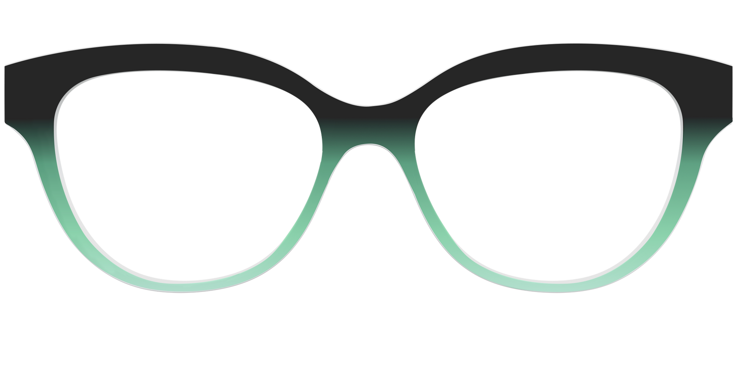 The Black to Spearmint Gradient - Front Top Image - Pair Eyewear