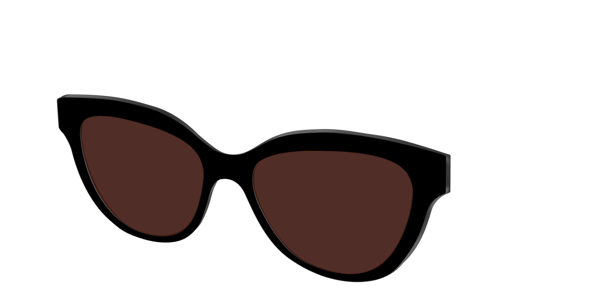 The Black with Brown Golf lens - Angle Top Image - Pair Eyewear