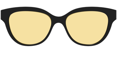 The Black With Citrine Yellow lens - Front Top Thumbnail - Pair Eyewear