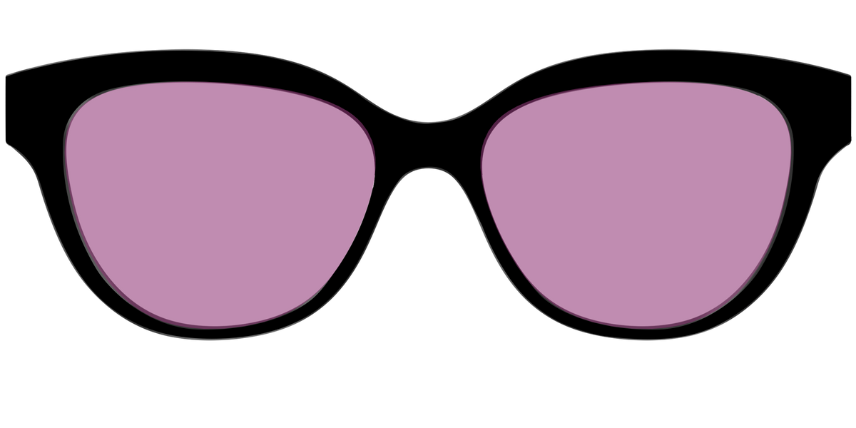 The Black with Pink Racquet Sport lens - Front Top Image - Pair Eyewear