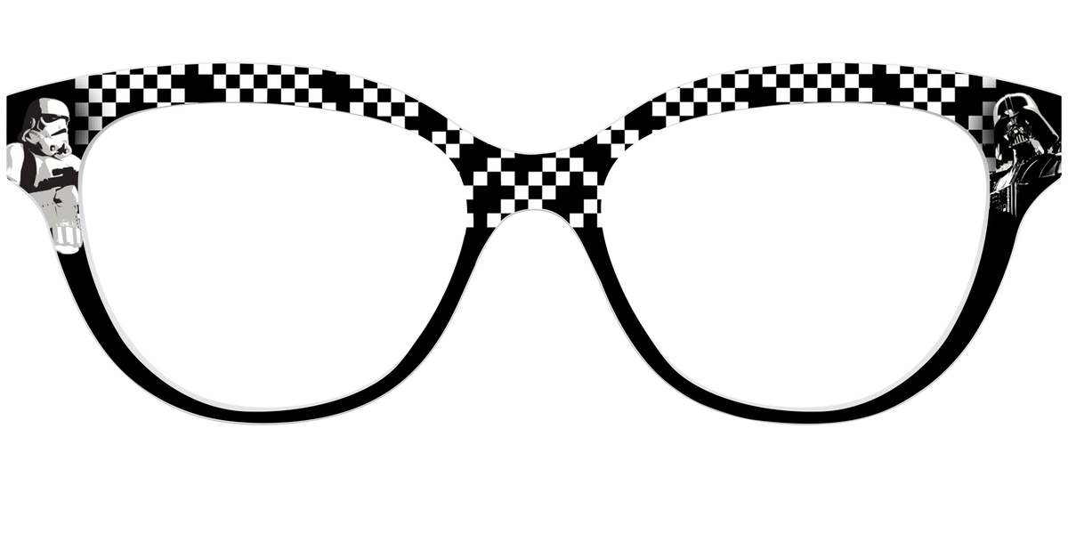 Dark Side Checker Split - Front Top Image - Pair Eyewear