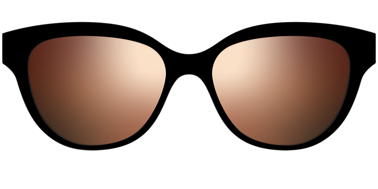 The Polarized Gold Reflective Sun Top - Front Top Image - Pair Eyewear