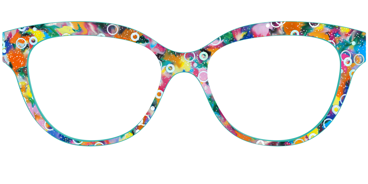 The Imaginative Tortoise with Bubble Glitter - Front Top Image - Pair Eyewear