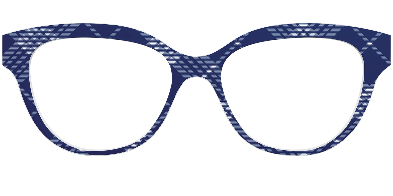 The Navy Twill Plaid - Front Top Image - Pair Eyewear