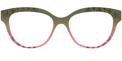 The Olive to Rose Trellis with Champagne Foil - Front Top Thumbnail - Pair Eyewear