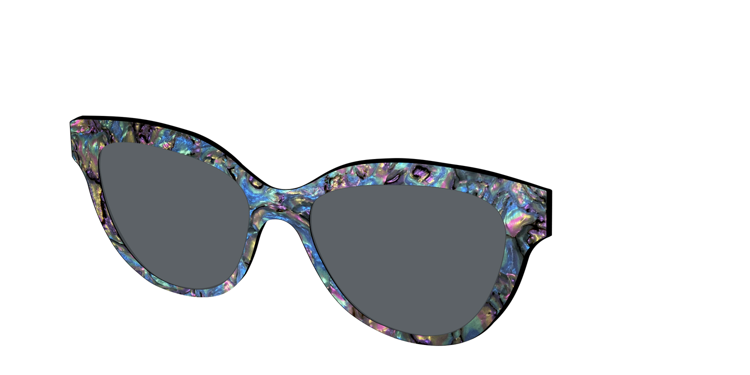 The Polarized Midnight Abalone Sun Top - Angle Top Image - Pair Eyewear