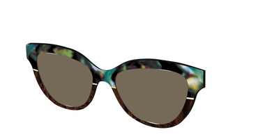 The Polarized Mirage Split with Gold Foil Sun Top - Angle Top Thumbnail - Pair Eyewear