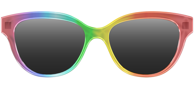 The Polarized Rainbow Gradient Sun Top - Front Top Thumbnail - Pair Eyewear