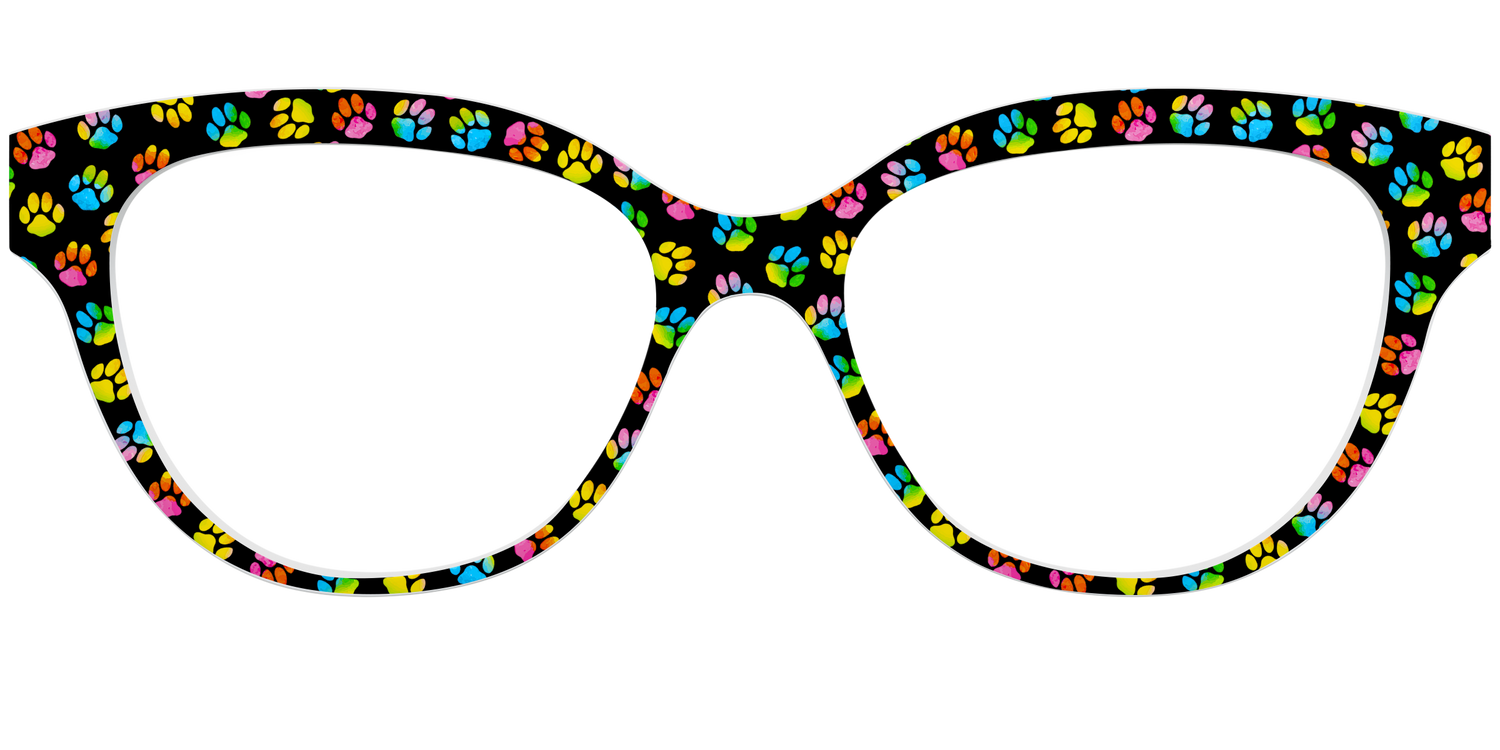 The Rainbow Paw Print - Front Top Image - Pair Eyewear