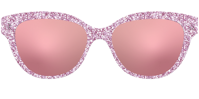 The Polarized Rose Gold Sparkle Sun Top - Front Top Thumbnail - Pair Eyewear