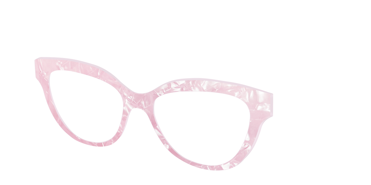 The Rose Quartz Pearl Marble - Angle Top Image - Pair Eyewear