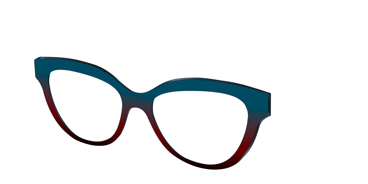 The Teal to Espresso Gradient - Angle Top Image - Pair Eyewear