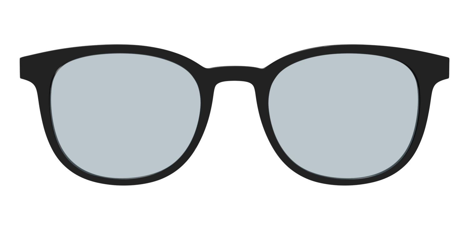 The Black With Slate Blue Lens - Front Top Image - Pair Eyewear