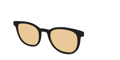 The Black With Umber Brown Lens - Angle Top Thumbnail - Pair Eyewear
