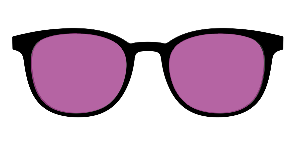 The Black with Violet Golf lens - Front Top Image - Pair Eyewear