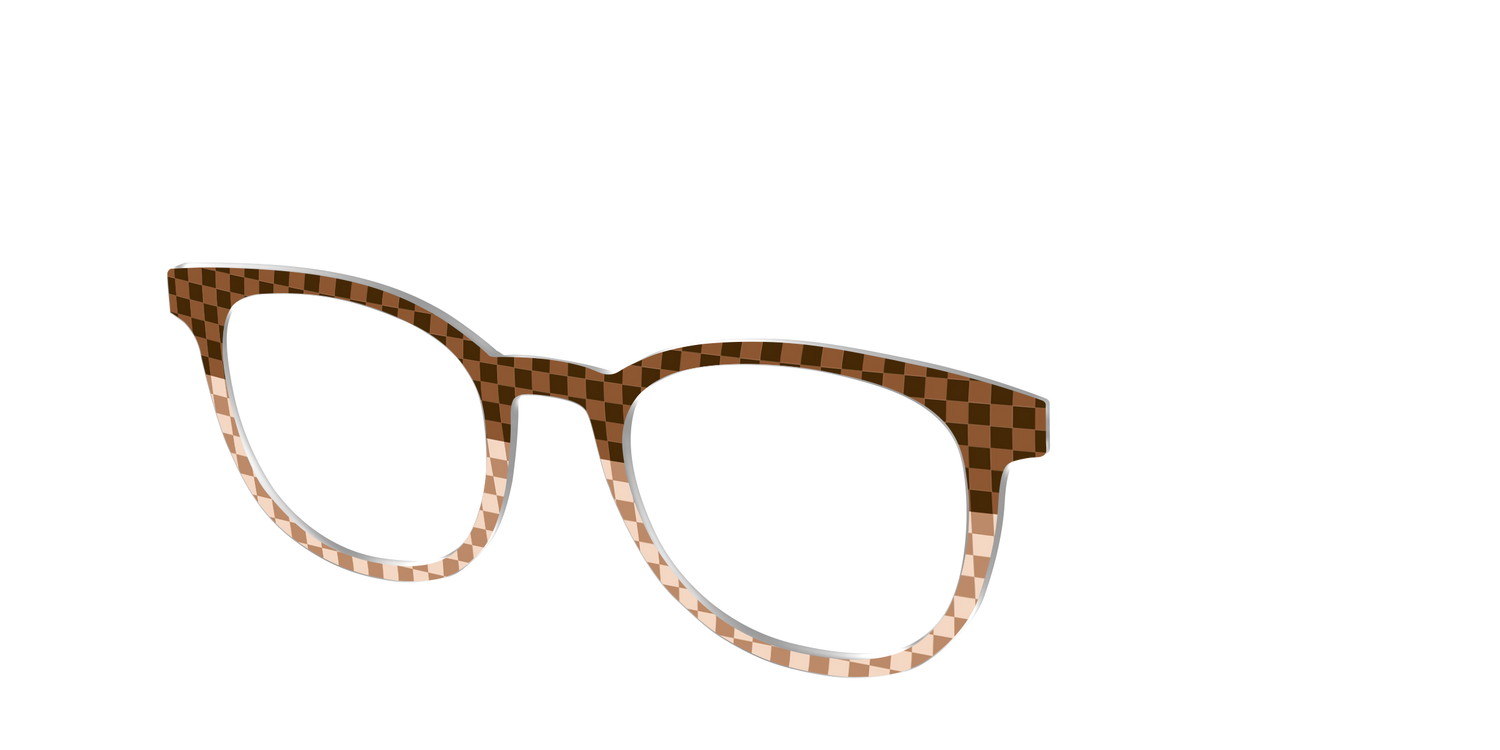 The Cappuccino Check Split - Angle Top Image - Pair Eyewear
