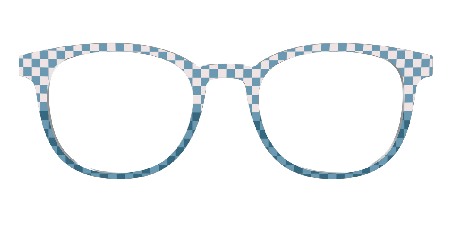 The Cerulean Check Split - Front Top Image - Pair Eyewear