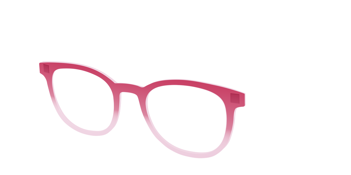 The Flamingo to Blush Gradient Crystal - Angle Top Image - Pair Eyewear