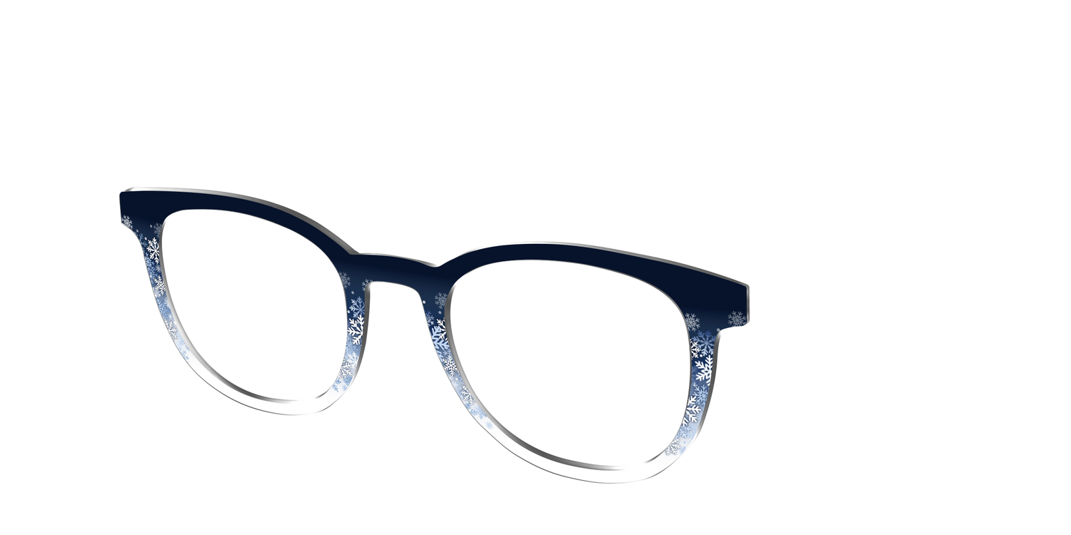 The Frosty Snowflake Split - Angle Top Image - Pair Eyewear