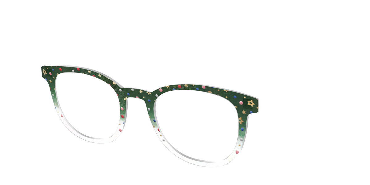 The Holiday Bauble with Foil Crystal - Angle Top Image - Pair Eyewear