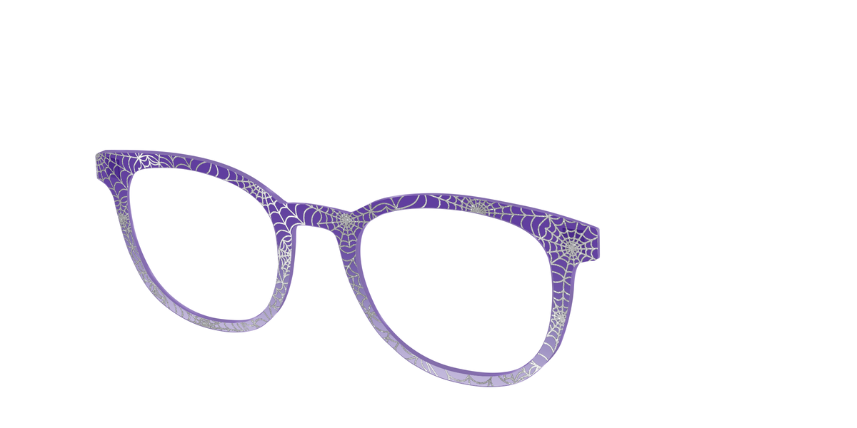 The Holographic Purple Webbed Crystal - Angle Top Image - Pair Eyewear