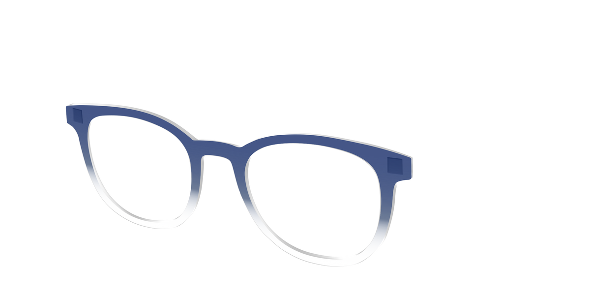 The Navy Gradient Crystal - Angle Top Image - Pair Eyewear
