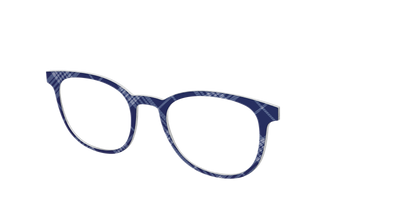 The Navy Twill Plaid - Angle Top Thumbnail - Pair Eyewear
