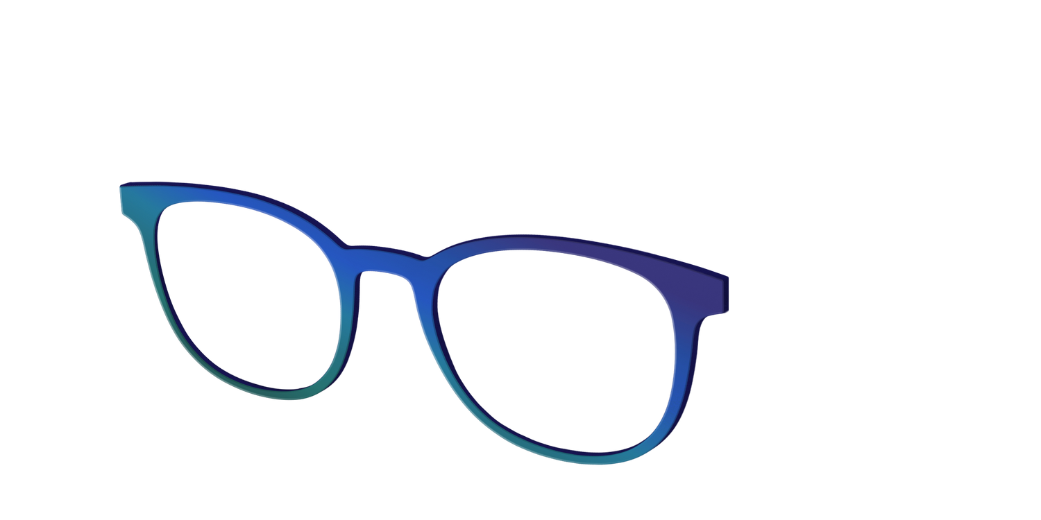 The Peacock Ombre - Angle Top Image - Pair Eyewear