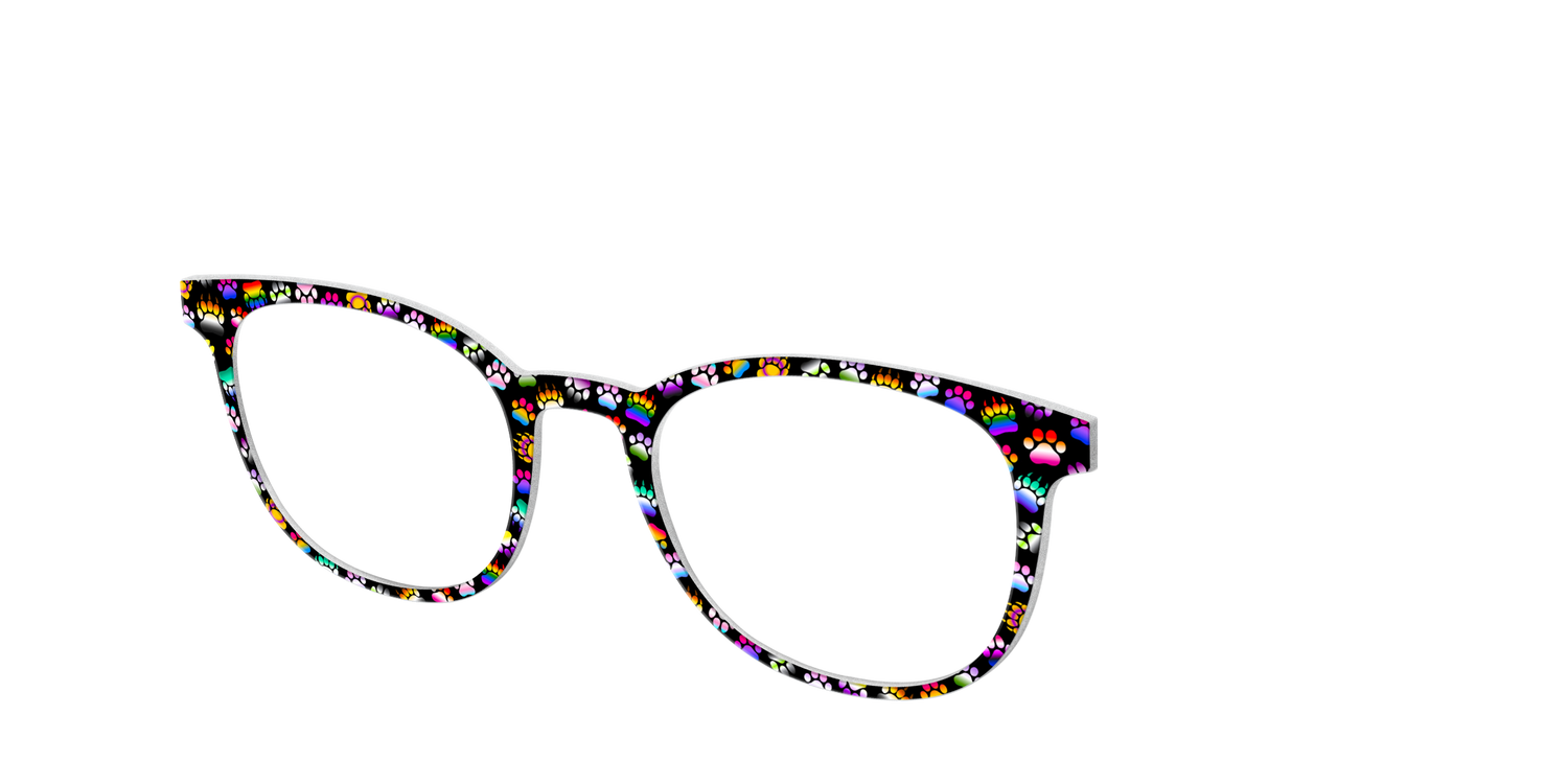 The Pride Paw Prints - Angle Top Image - Pair Eyewear