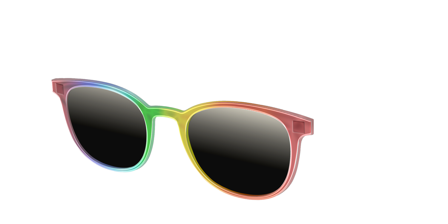 The Polarized Rainbow Gradient Sun Top - Angle Top Image - Pair Eyewear