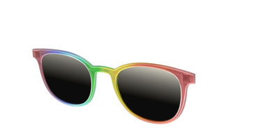 The Polarized Rainbow Gradient Sun Top - Angle Top Thumbnail - Pair Eyewear