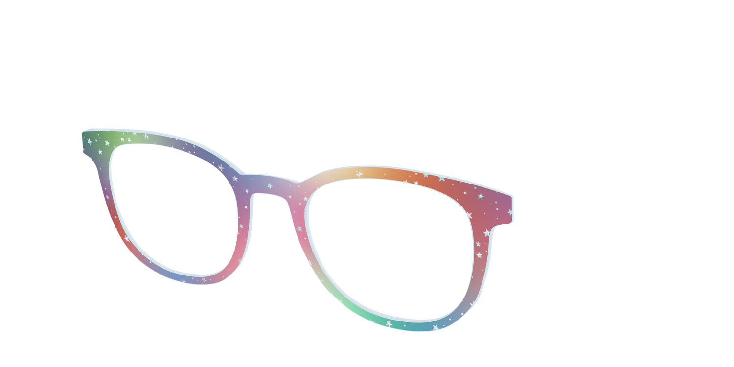 The Rainbow Holographic Celestial - Angle Top Image - Pair Eyewear