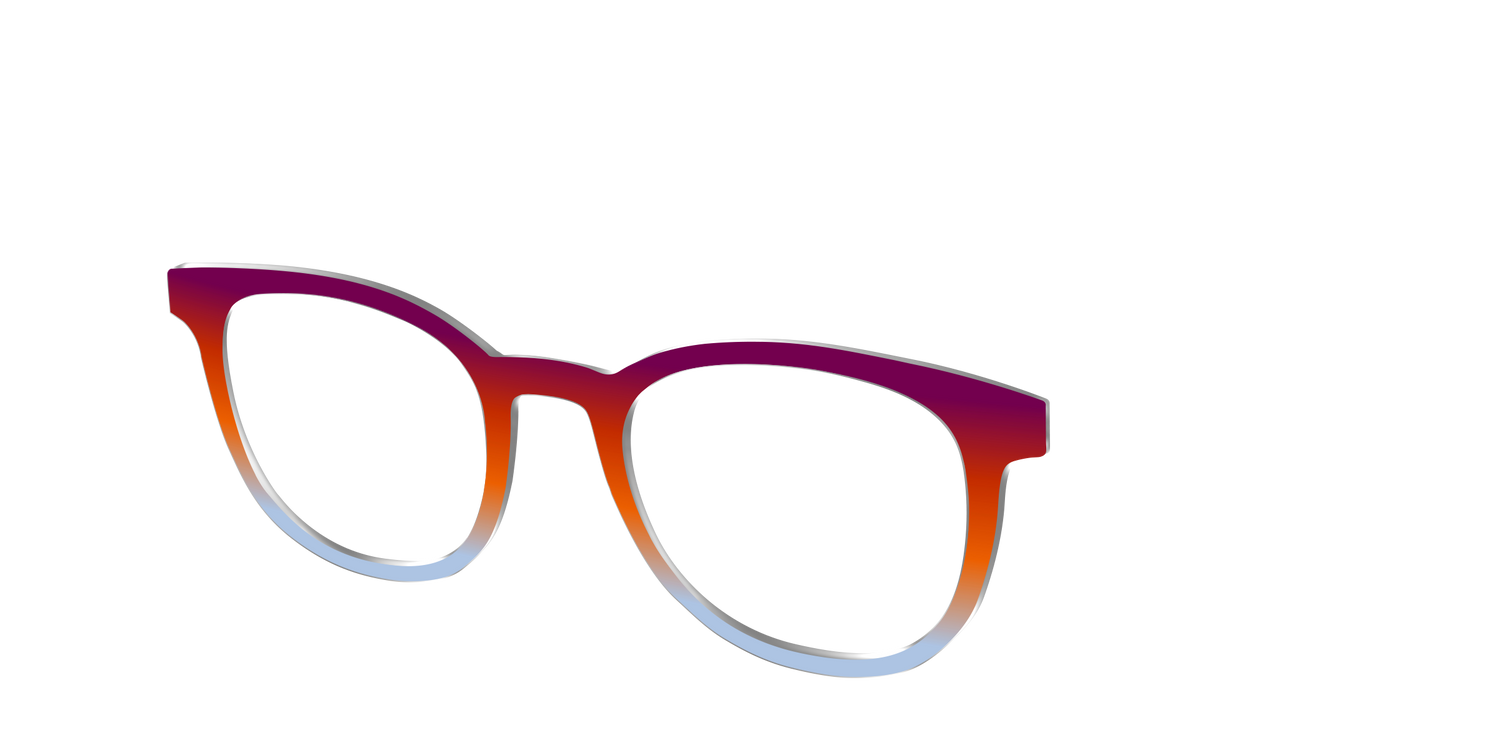 The Raspberry to Periwinkle Gradient - Angle Top Image - Pair Eyewear