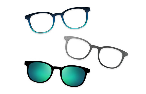 Teal Pearlized Metal - Set - Pair Eyewear