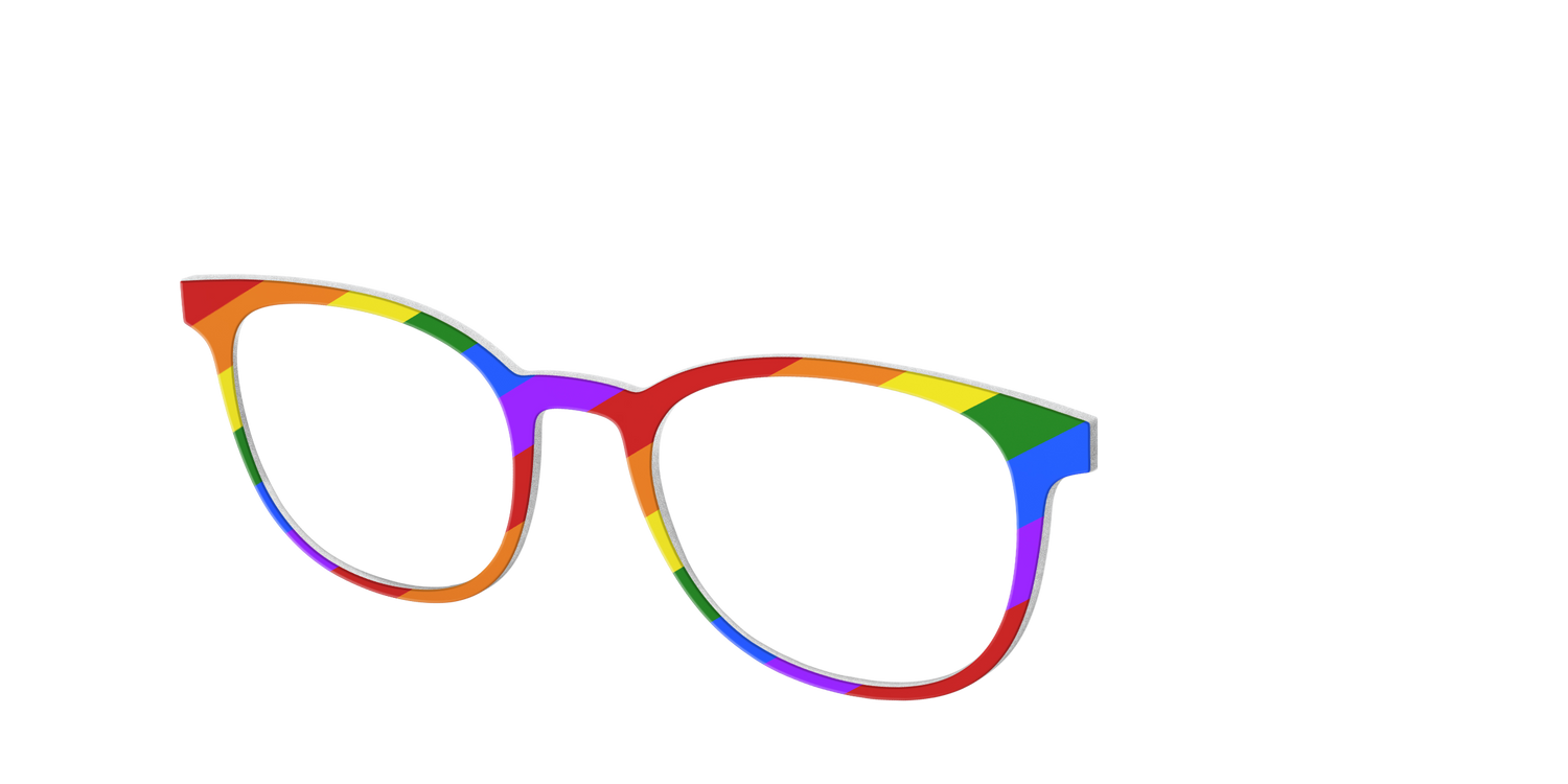 The Traditional Pride Flag - Angle Top Image - Pair Eyewear