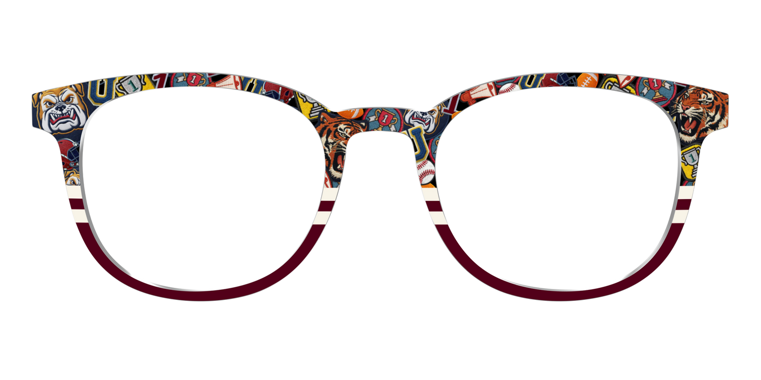 The Varsity Patches Split - Front Top Image - Pair Eyewear