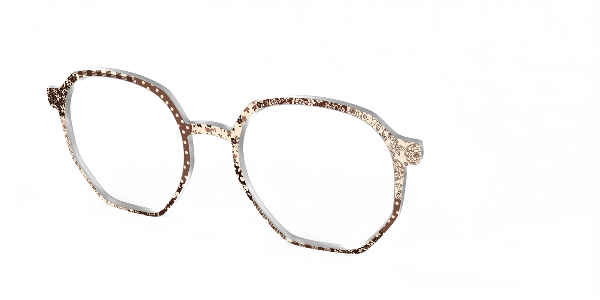 The Chestnut Patchwork - Angle Top Image - Pair Eyewear