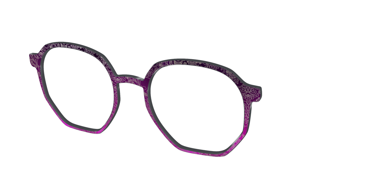 The Dark Romance Foil Damask - Angle Top Image - Pair Eyewear