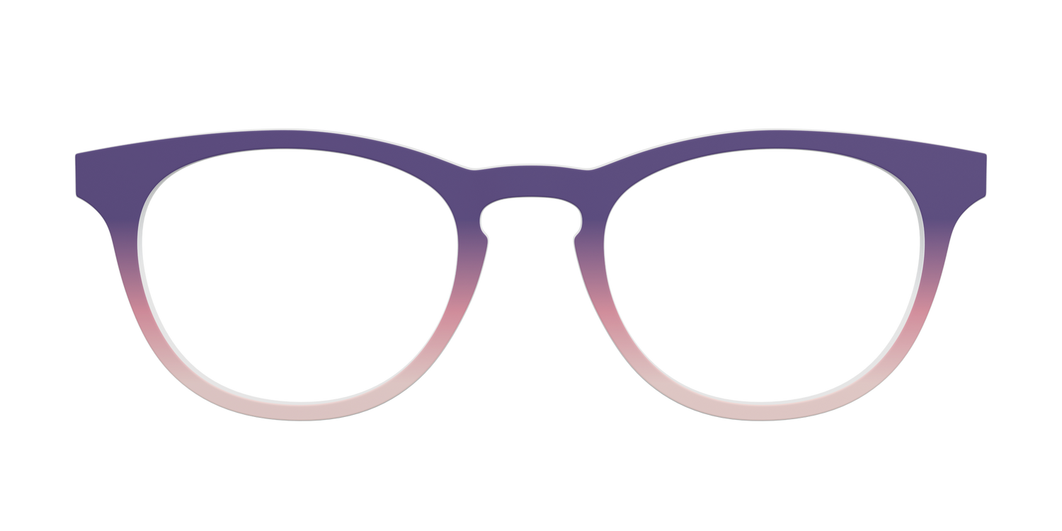 The Acai to Blush Gradient - Front Top Image - Pair Eyewear