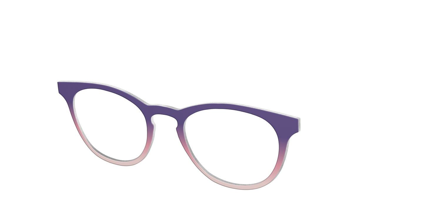 The Acai to Blush Gradient - Angle Top Image - Pair Eyewear