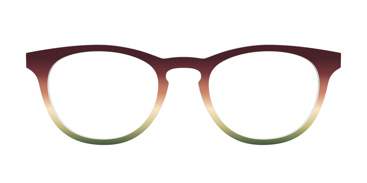The Acorn to Moss Gradient - Front Top Image - Pair Eyewear
