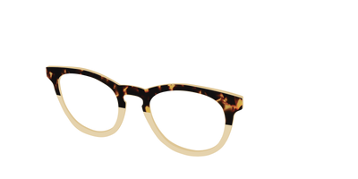 The Amber Tortoise Crystal Split - Angle Top Thumbnail - Pair Eyewear