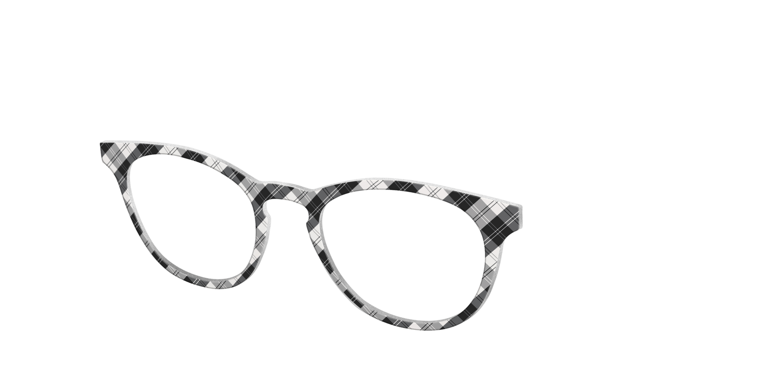 The B&W Plaid - Angle Top Image - Pair Eyewear
