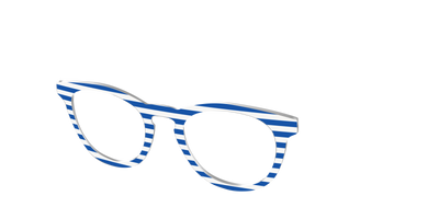 The Beach Umbrella Stripes - Angle Top Thumbnail - Pair Eyewear