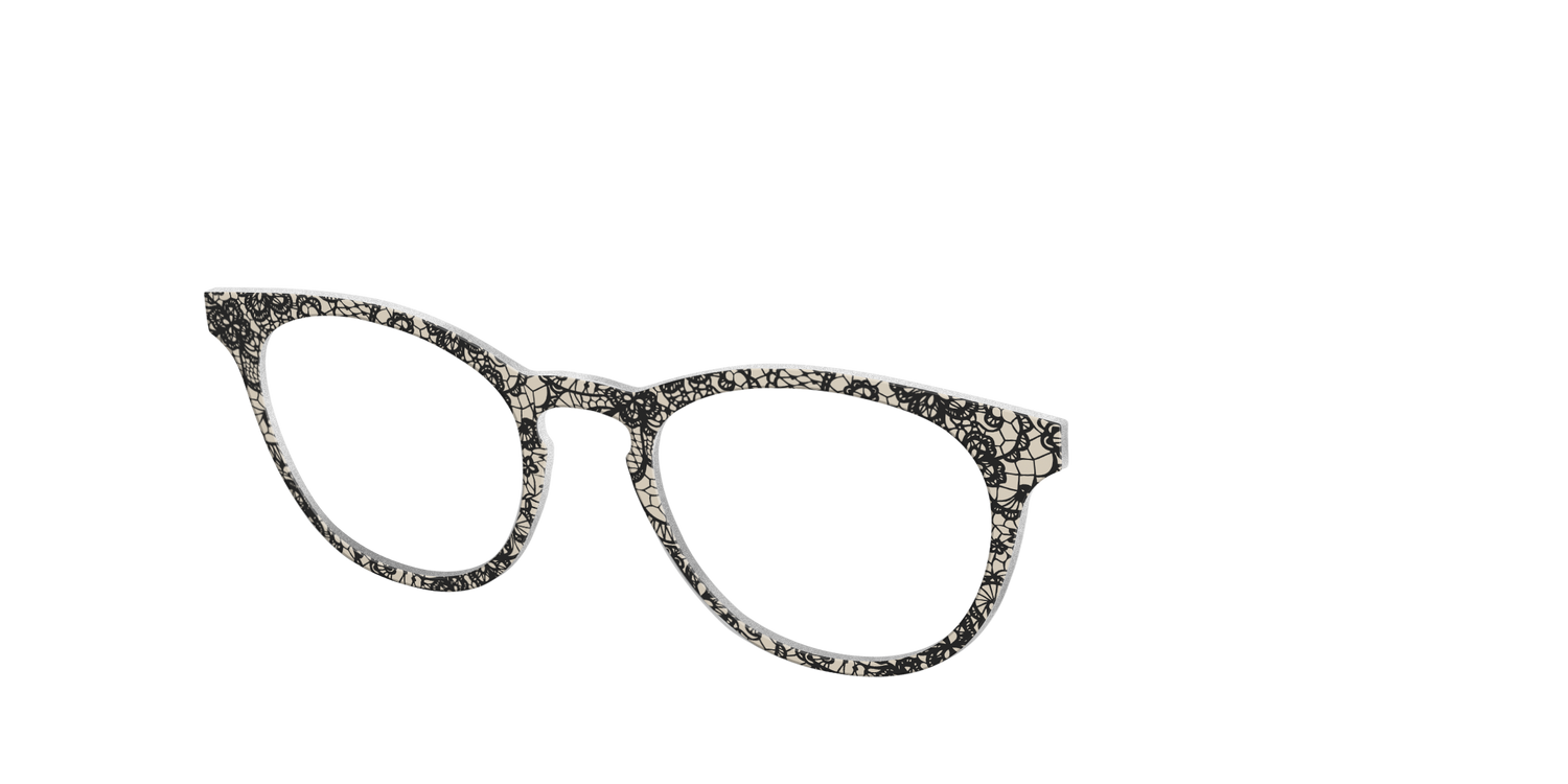 The Black Classic Lace - Angle Top Image - Pair Eyewear