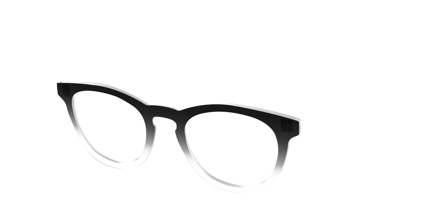 The Black Gradient Crystal - Angle Top Image - Pair Eyewear