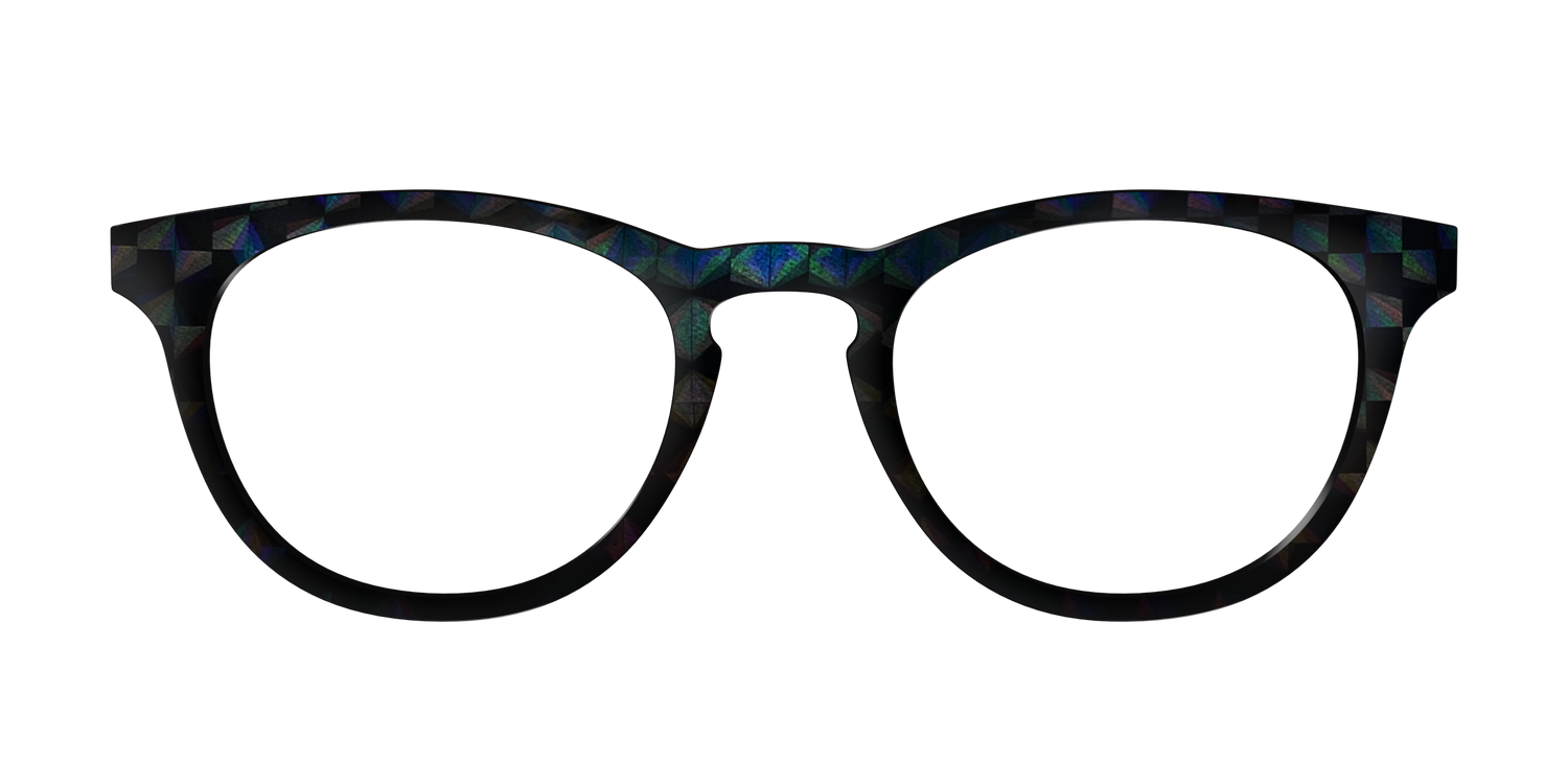 The Black Holographic Twister - Front Top Image - Pair Eyewear